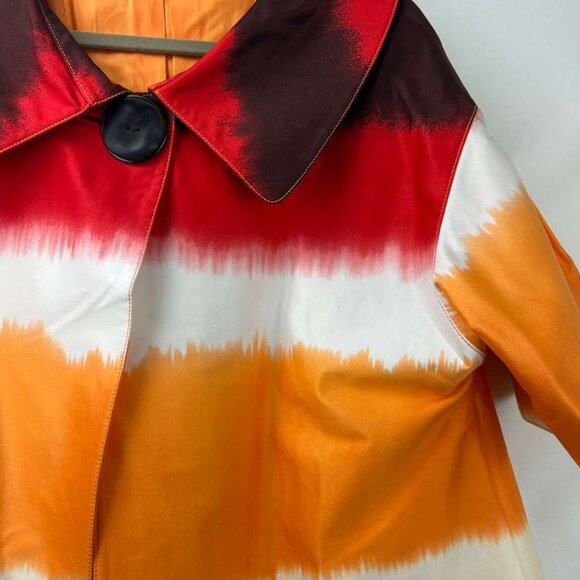 Ellen Tracy Women's XS Gradient Multicolor Short Sleeve Jacket Front Pockets - Picture 13 of 16